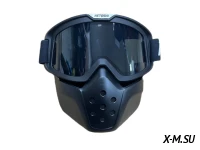 Очки зимние HETOSHI Face Mask FJ05-3 (двойное стекло) цв.Черный цв.стекла Черный