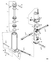 Система гидроподъема 4-Х ТАКТНОГО ПЛМ MERCURY 80 Серийный номер от 1B366823 и выше