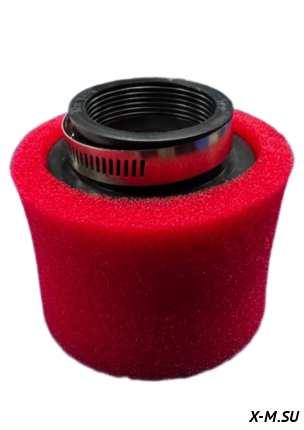 Фильтр нулевого сопротивления (прямой) d-38 мм красный