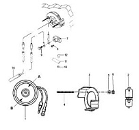 Сигнализатор уровня масла 4-Х ТАКТНОГО ПЛМ MERCURY F15 Серийный номер от 0G590000 до 0G760299