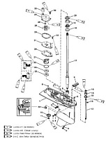 Корпус редуктора (приводной вал)(50/55/60) (Часть 2) 2-Х ТАКТНОГО ПЛМ MERCURY 60 Серийный номер от 0G290585 до 0G589999