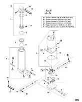 Компоненты гидроподъема 4-Х ТАКТНОГО ПЛМ MERCURY 115 Серийный номер от 0T178500 до 0T800999