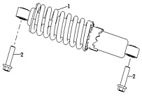 Задний  амортизатор КВАДРОЦИКЛА STELS ATV 100 C