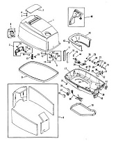 Капот 2-Х ТАКТНОГО ПЛМ MERCURY 60 Серийный номер от 9683055 до 9885344
