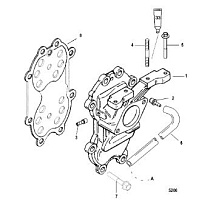 Индукционный коллектор 2-х тактного ПЛМ MERCURY 40 M Серийный номер от 0P325500 и выше