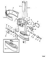 Корпус ведущего вала в сборе 2-х тактного ПЛМ MERCURY 40 M Серийный номер от 9251456 и выше